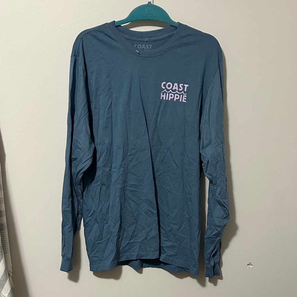 Costal Hippie‎ 100% cotton blue Long Sleeve Tee